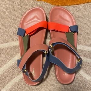 Boden Leather and Grosgrain sandals